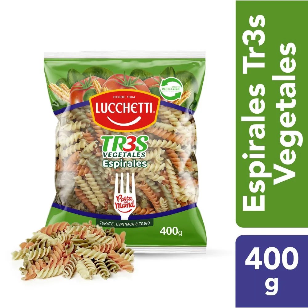 Lucchetti Espirales 3 Sabores 400 grs.