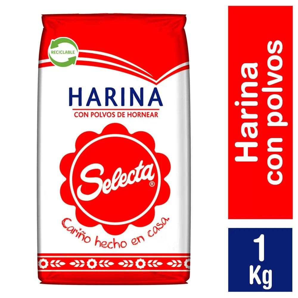 Harina Selecta con Polvos 1 kg.