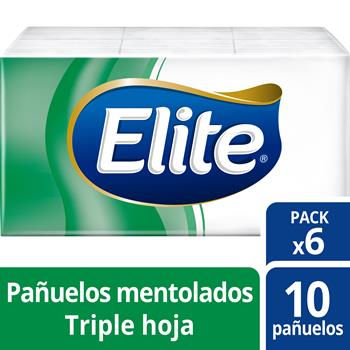 Pañuelo Elite Mentolado 6 unidades.