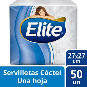 Servilleta Elite Cóctel Blanca 50 unidades.