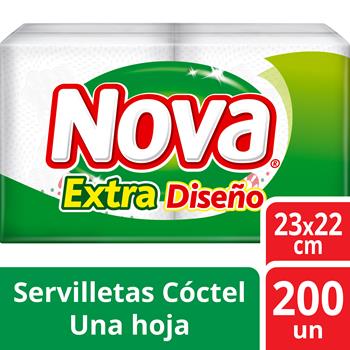 Servilleta Nova Extra Diseño 200 unidades.