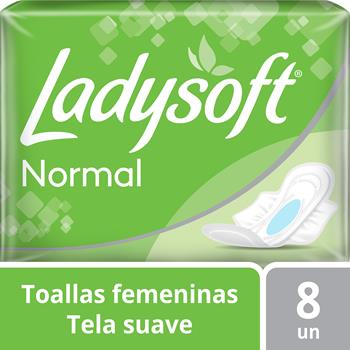 Toalla Higiénica Ladysoft Normal con Alas 8 unidades.