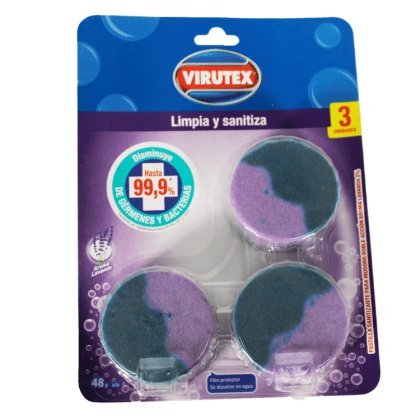 Pastilla Inodoro Wc  Sanitizante Lavanda Estanque 3unidades