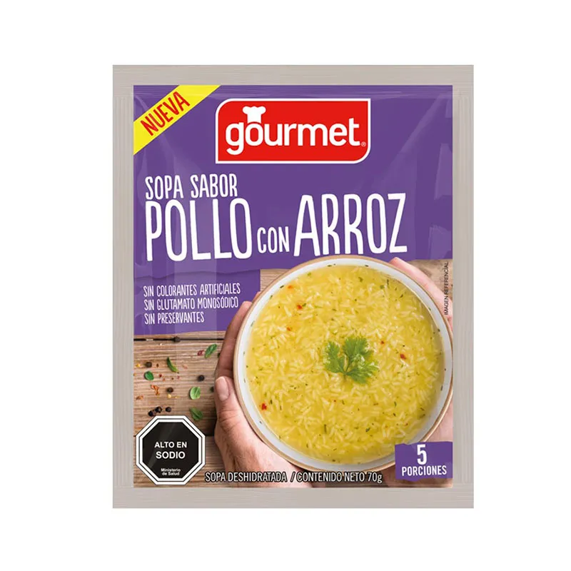 Sopa Gourmet Pollo con Arroz 70 grs.