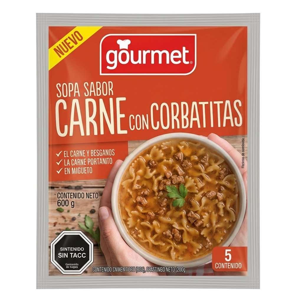 Sopa Gourmet Carne Corbata 55 grs.