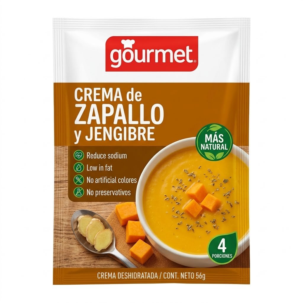 Crema Gourmet Zapallo Jengibre 53 grs.