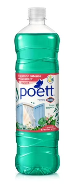 Limpiador Poett Piso Fresco Despertar Botella, 900 ml
