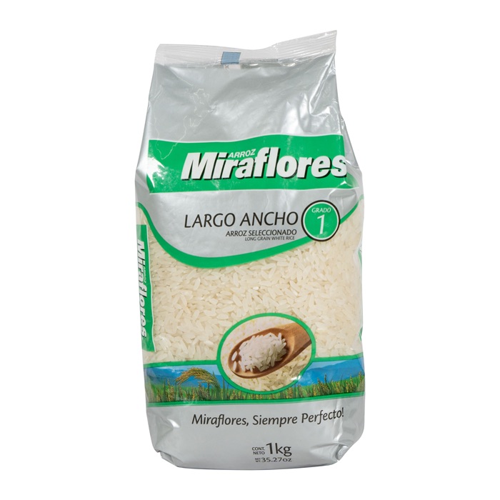 Arroz Miraflores Grado 1 Largo 1 kg.