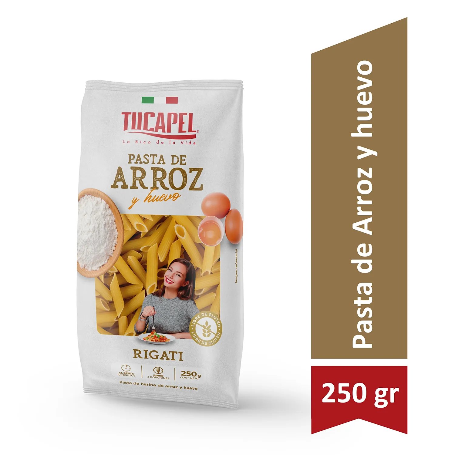 Fideos de Arroz Rigati Tucapel 250 grs.