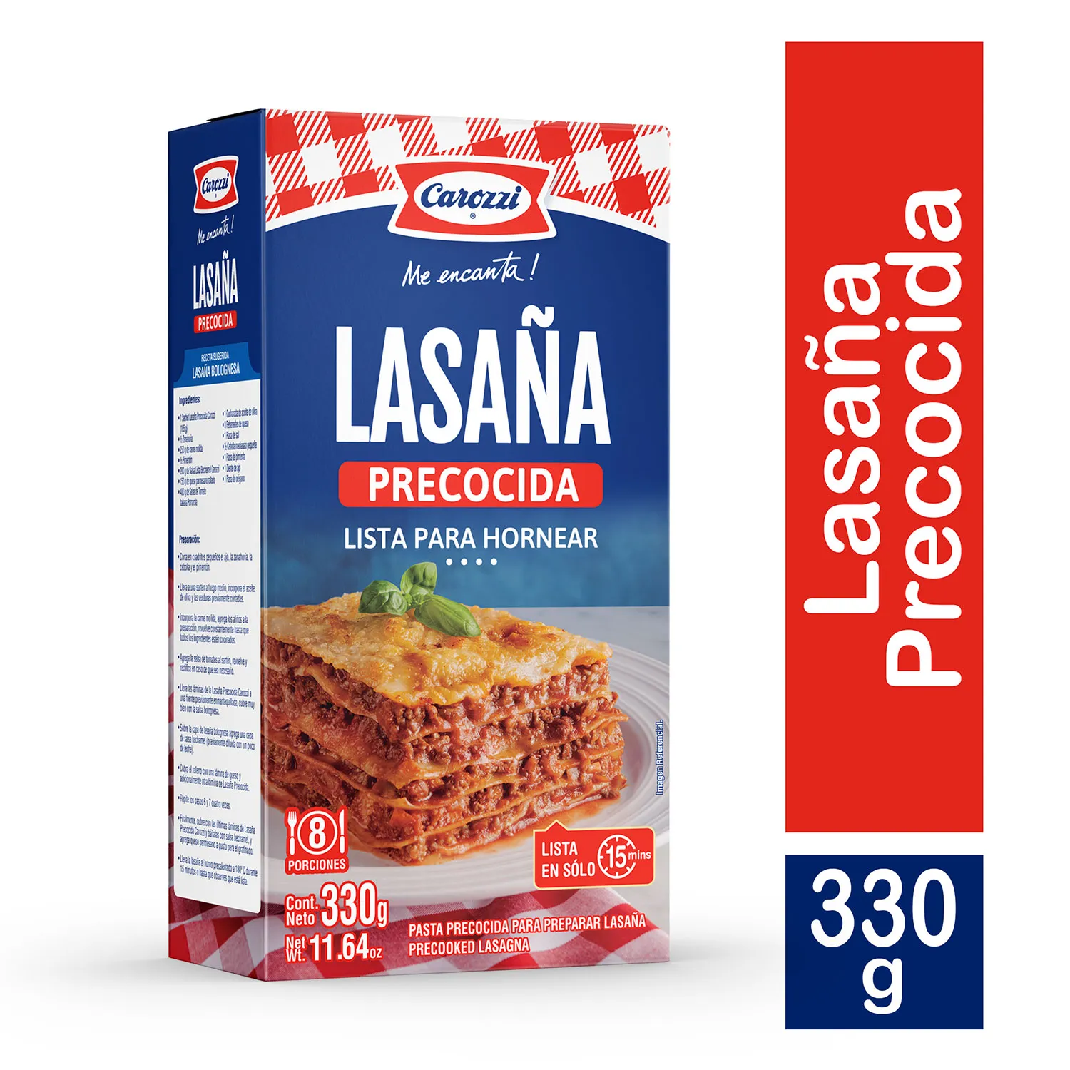 Lasaña Pre Cocida Carozzi Estuche Gr