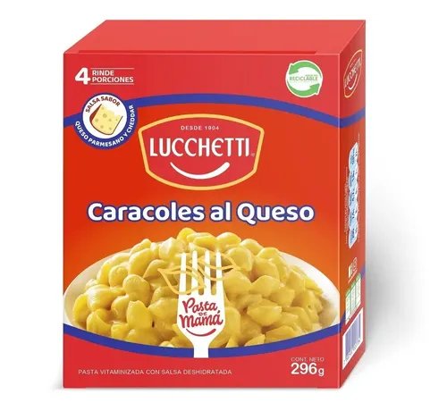 Lucchetti Caracoles Queso 296 grs.