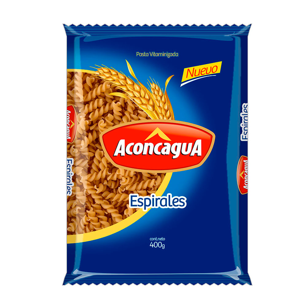 Fideos Aconcagua Espirales 400 grs.