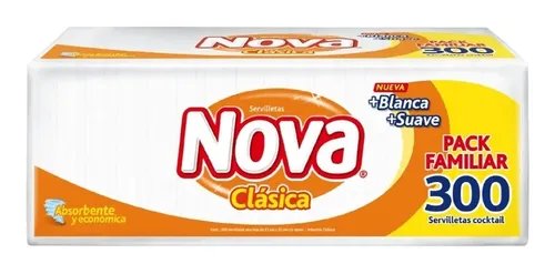 Servilleta Nova Clásica Familiar 300 unidades.