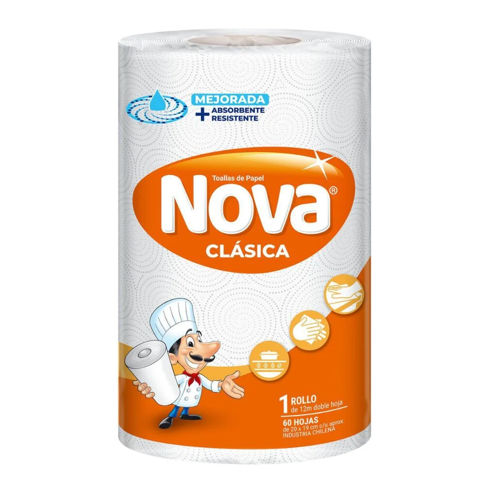 Toalla Nova Clásica Doble Hoja 12 mts.