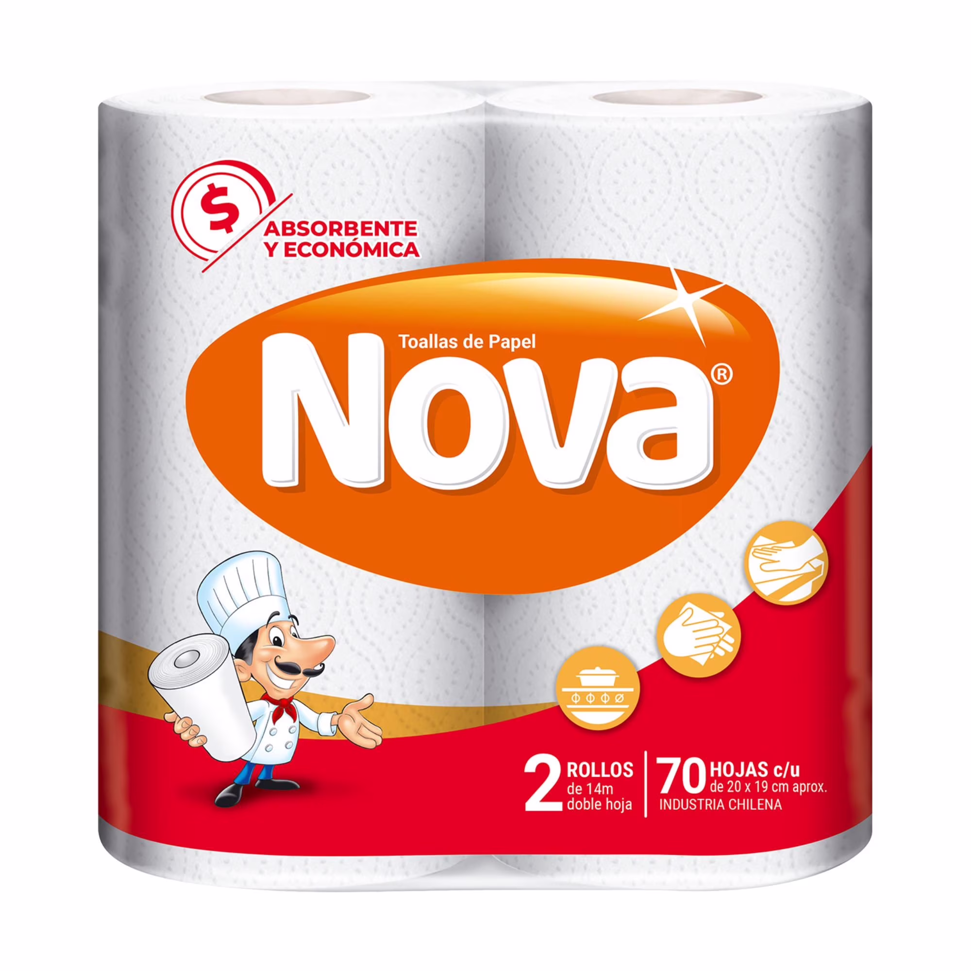 Toalla de Papel Nova 14 mts. 2 unidades.