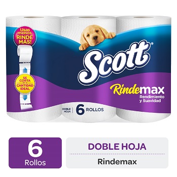 Papel Higiénico Scott Rinde Max 6Rollos 22 mts.