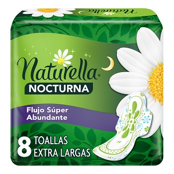 Toallas Higiénicas Naturella Nocturna con Alas 8 un