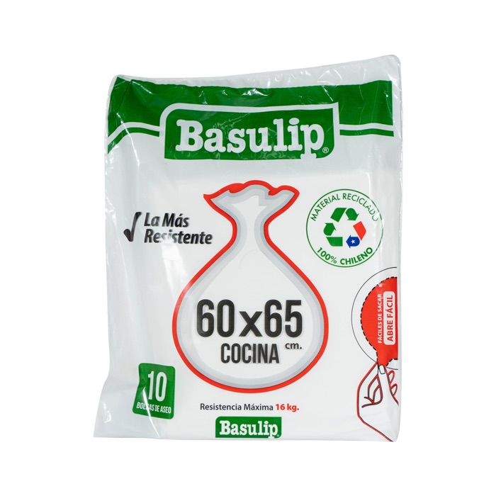 Bolsa Aseo Basulip 110 10 unidades.