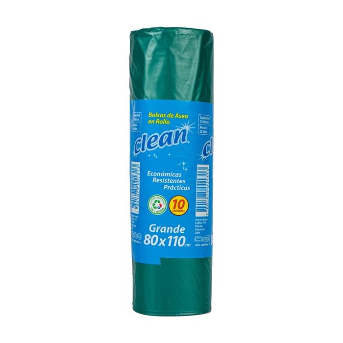 Bolsa Aseo Clean 110 10 unidades.