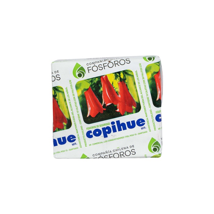 Fósforos Copihue 10 unidades.