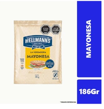 Mayonesa Hellmanns 186 grs.