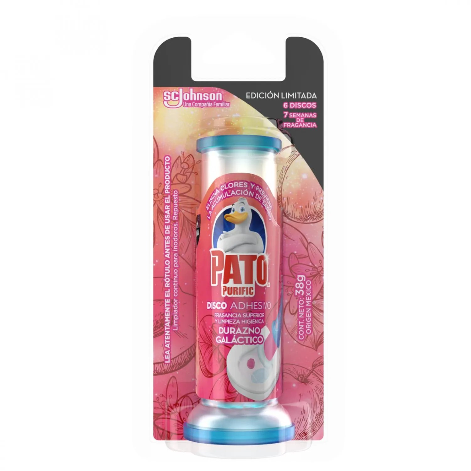 Pato Pato Purific Dispositivo Activo Durazno Galactico 38 g