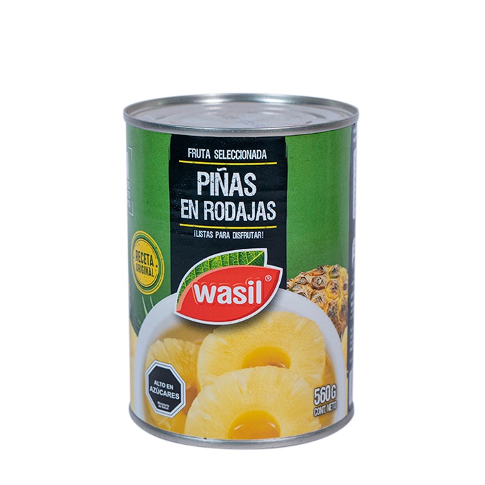 Wasil Piña Rodajas 560 grs.
