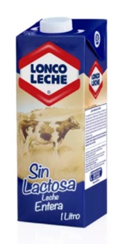 Leche Loncoleche Lonco Sin Lactosa Natural Entera 1 L