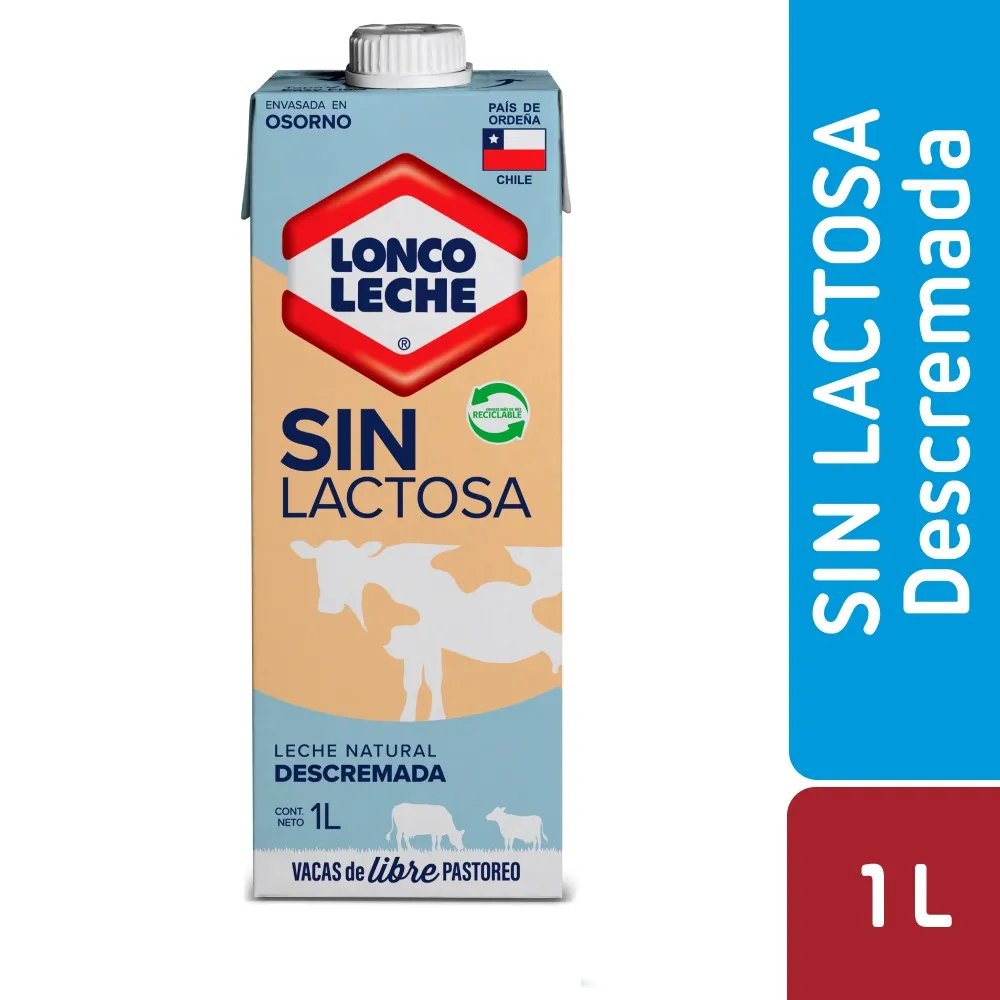 Leche Loncoleche Lonco sin Lactosa Descremada 1 L