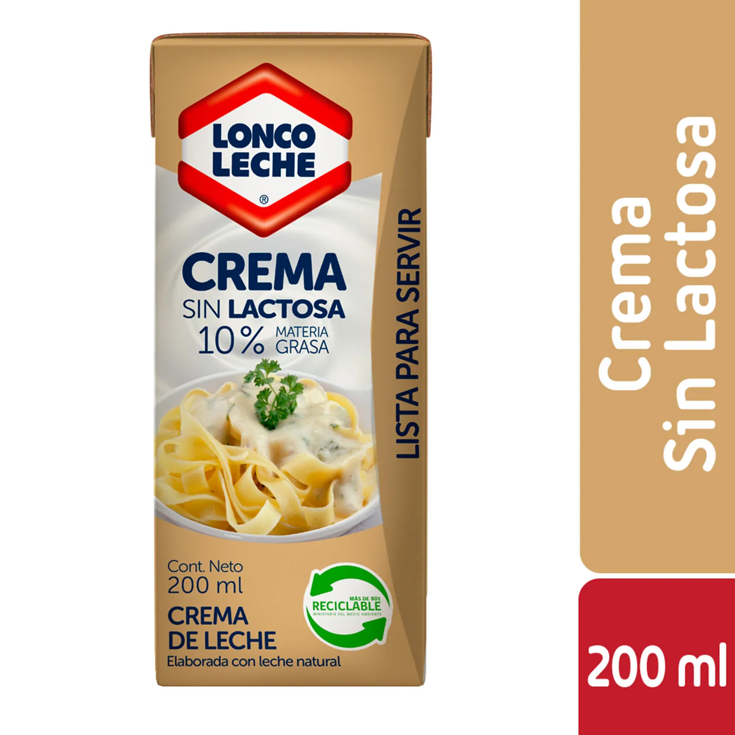 Crema Loncoleche sin Lactosa 200 ml