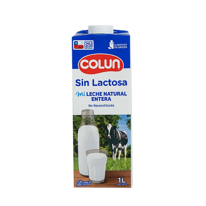 Leche Colun Entera sin Lactosa 1 L