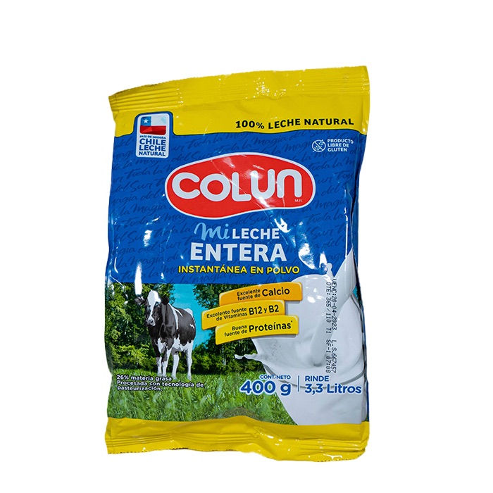 Leche Colun Entera Instantánea 400 grs.
