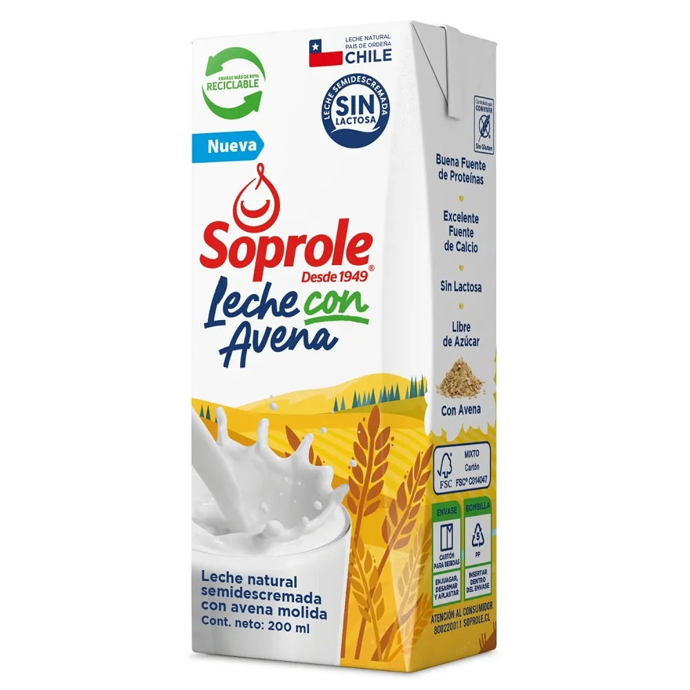 Leche con Avena Soprole 200 ml