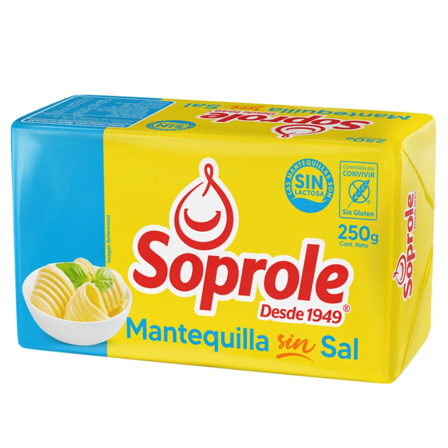 Mantequilla Soprole sin Sal 250 grs.
