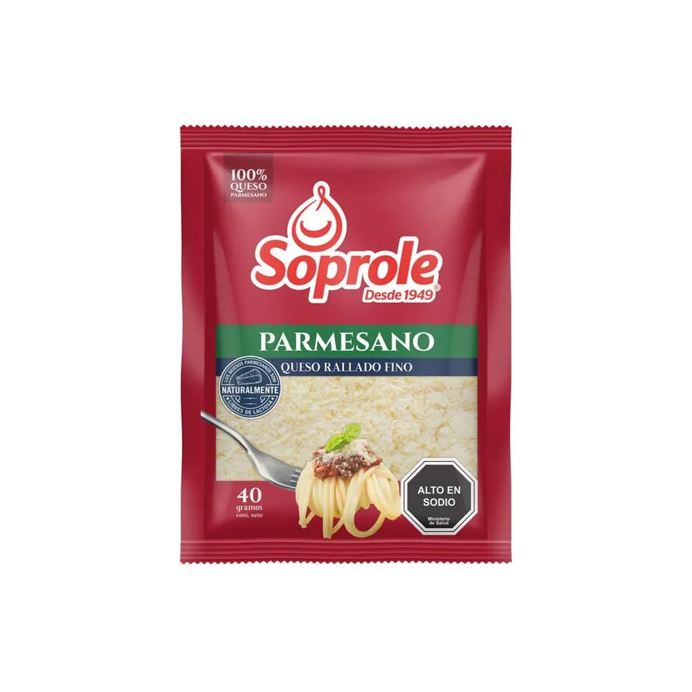 Queso Rallado Parmessano Soprole 40 grs.