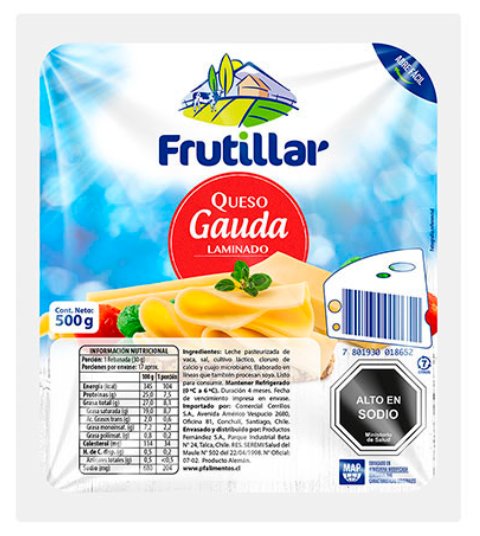 Queso Gauda Frutillar 250 grs.