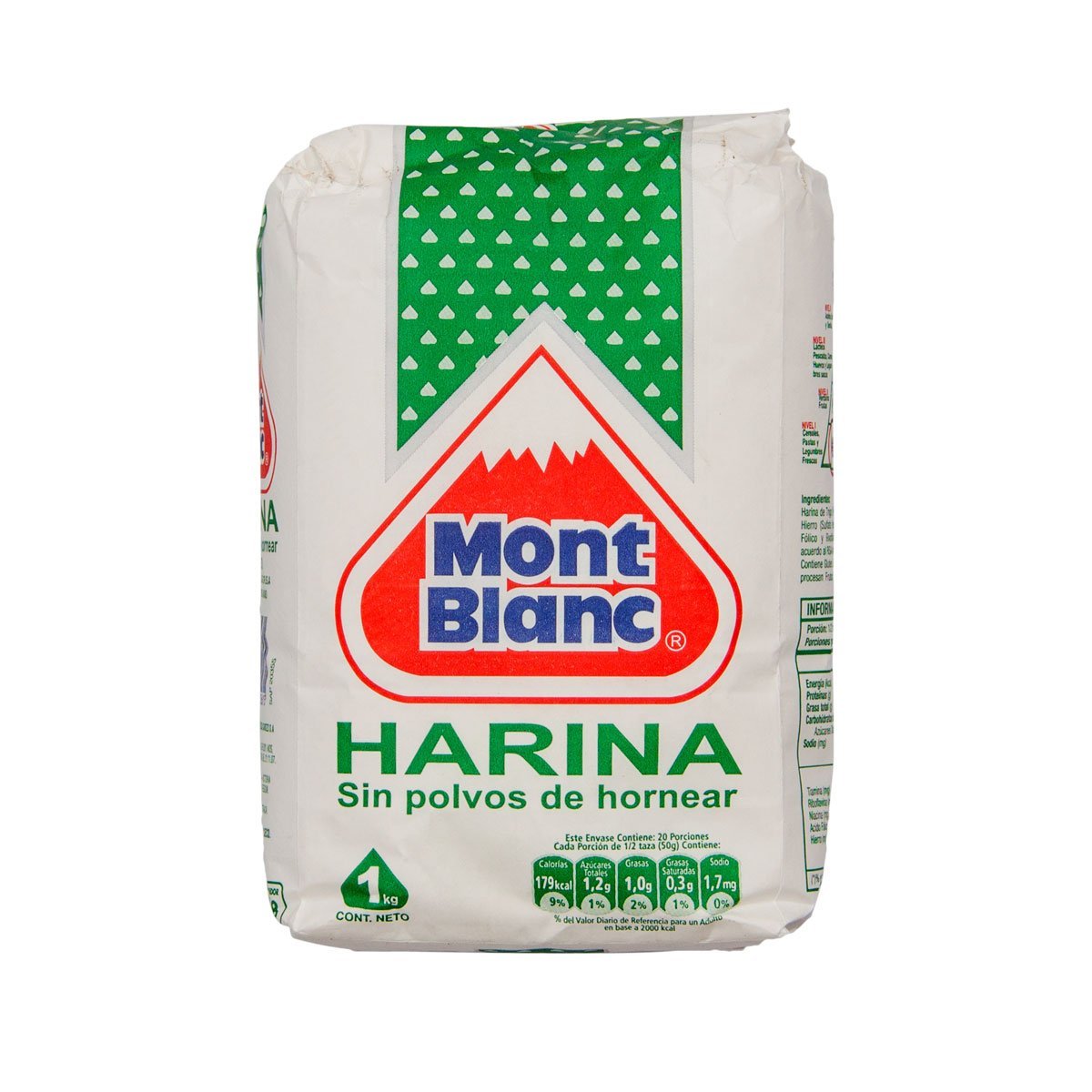 Harina Mont Blanc sin Polvos 1 kg.