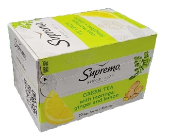 Té Supremo Verde Moringa Jengibre Limón 20 un