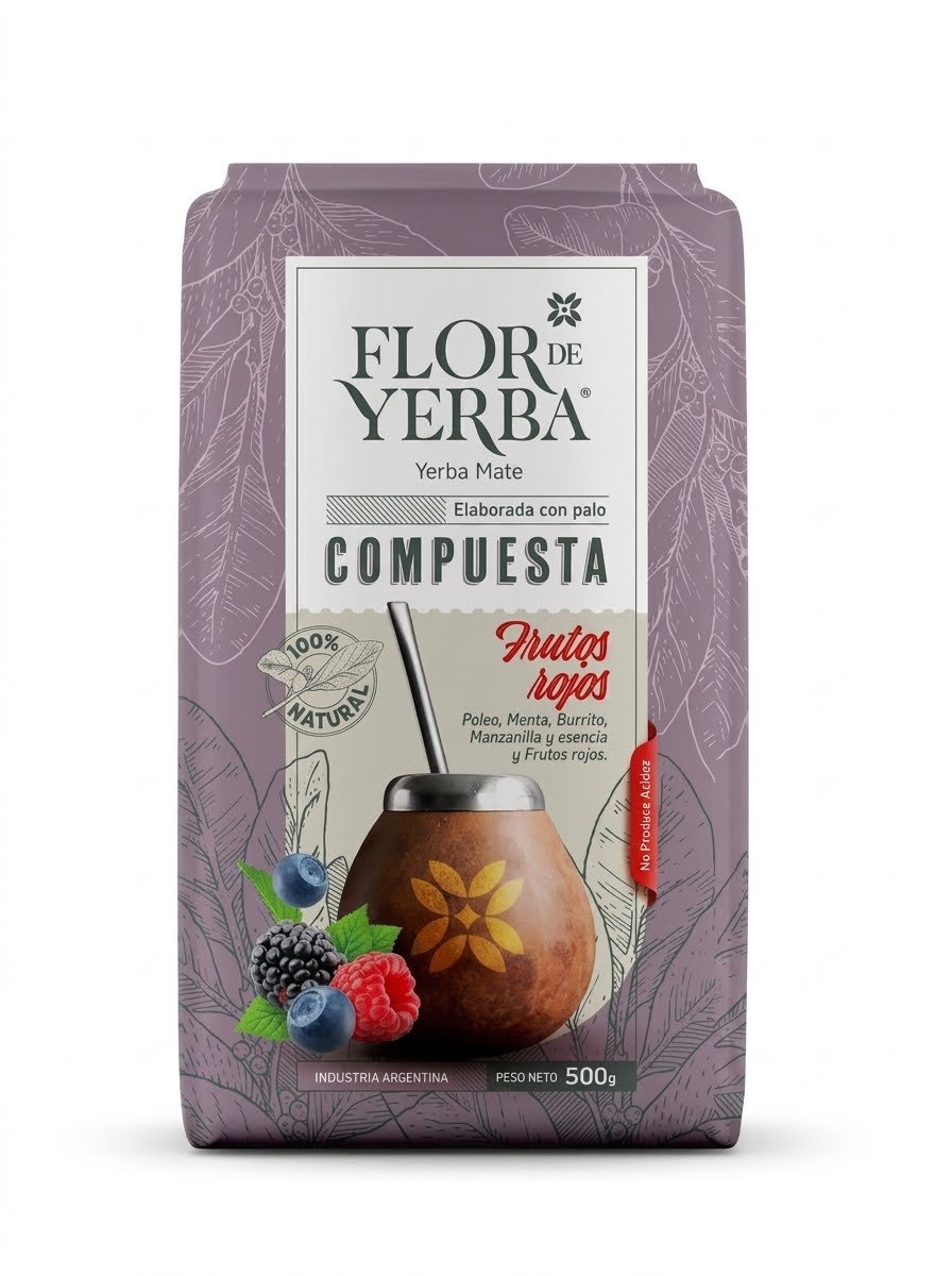 Yerba Anahí Mate Flor Frutos 500 g