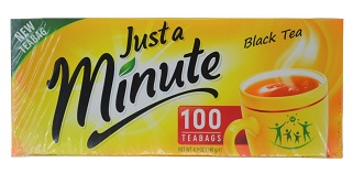 Té Just Negro Minute 100 unidades.