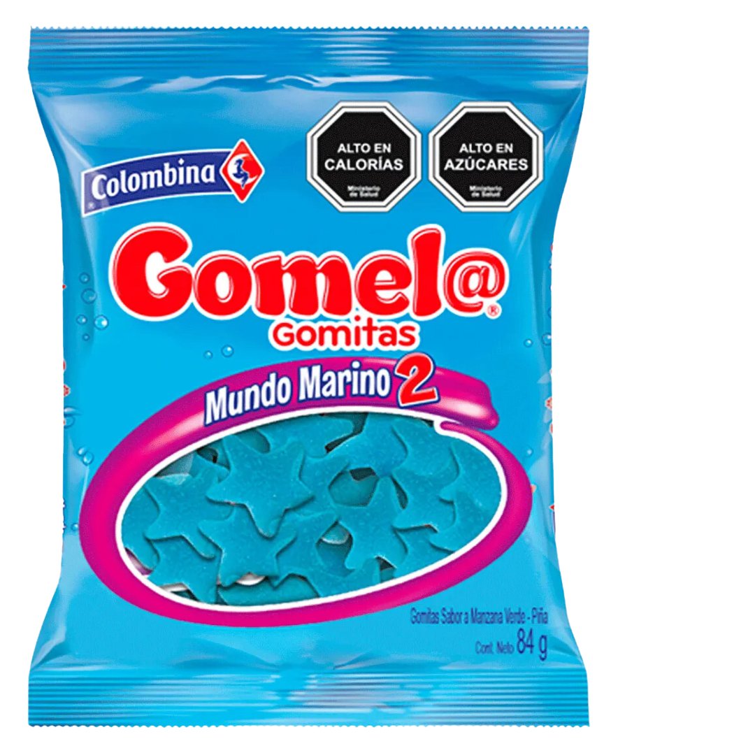 Gomita Gomela Mundo Marino.80 grs.