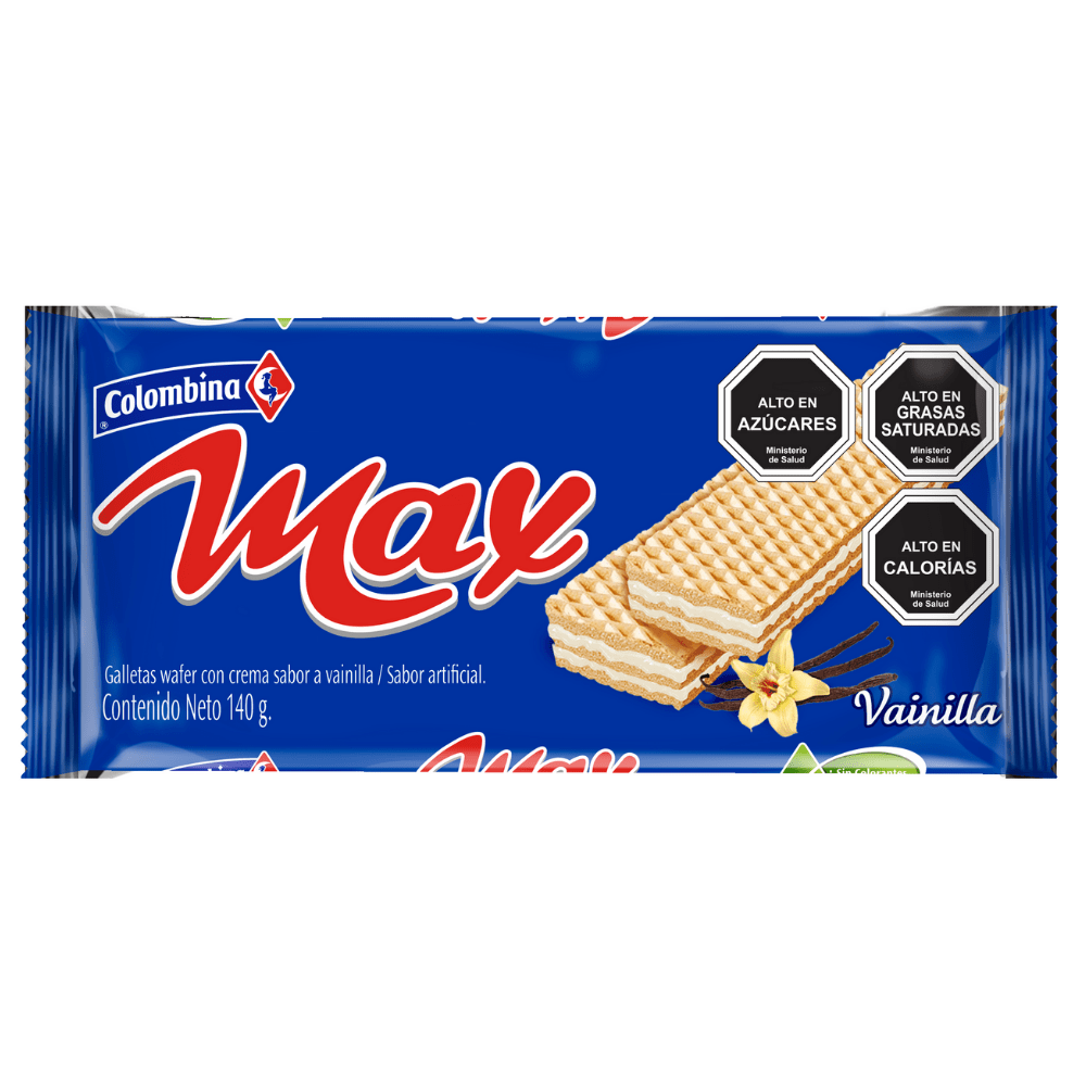 Galletas Waffer Vainilla Max 140 grs.
