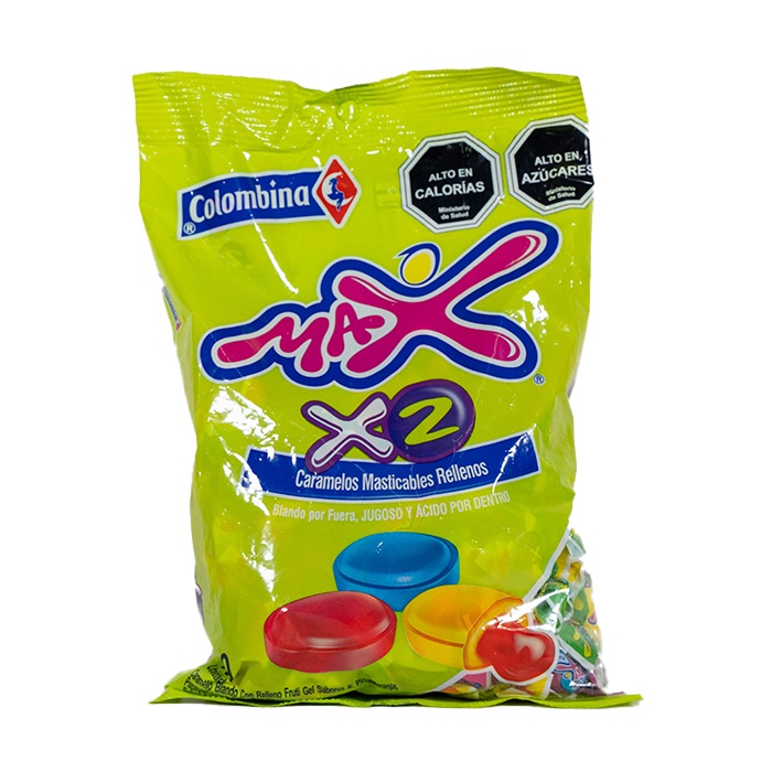 Masticable Max X2 100 unidades.