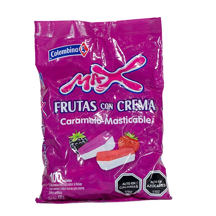 Masticables Max Frutas 100 unidades.