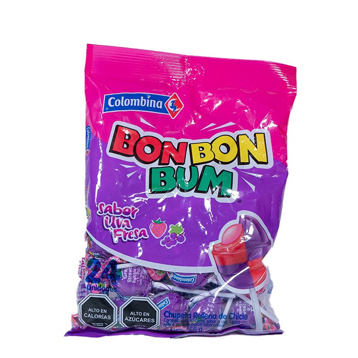 Chupete Colombina Bon Bon Bum Uva 24 un
