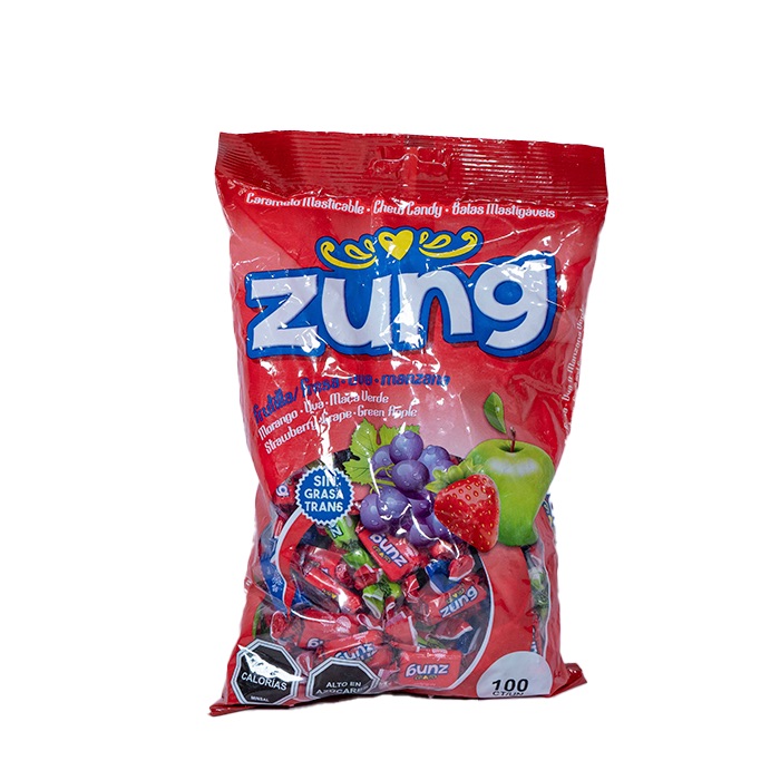 Masticable Zung Frutas Surtida 100 unidades.