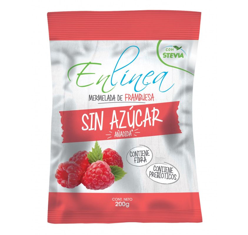 Mermelada Enlínea sin Azúcar Frambuesa 200 g