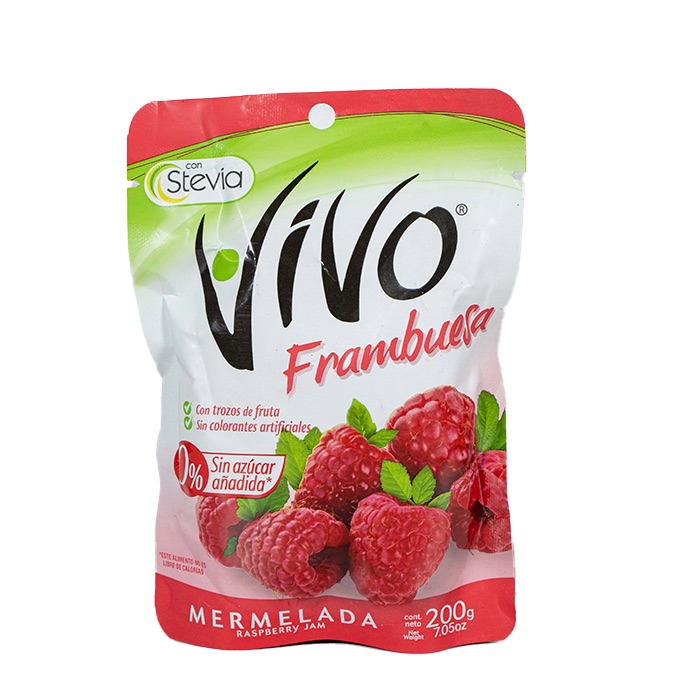 Mermelada Vivo Frambuesa 200 grs.