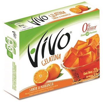 Gelatina Naranja Vivo 22 grs.