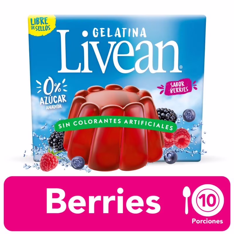 Gelatina Livean Berries 22 g